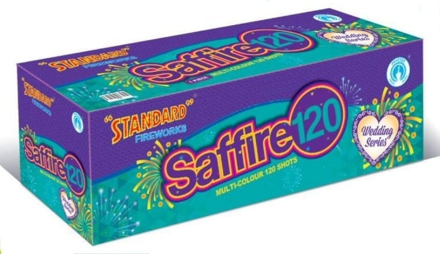 STANDARD FIREWORKS STANDARD-120 SHOT SAFFIRE